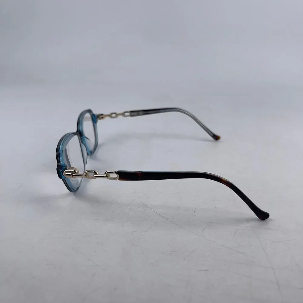 Tura R577 TOR Women's Eyeglasses Frame Black Blue‎ Plastic Full Rim 50-15-135mm